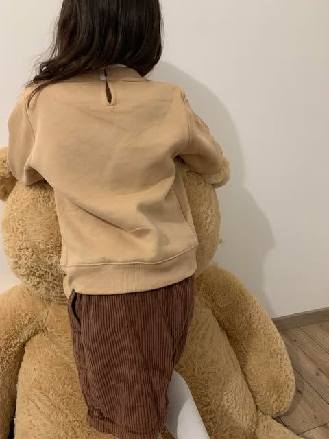 Sweat beige cœur