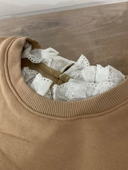 Sweat beige cœur