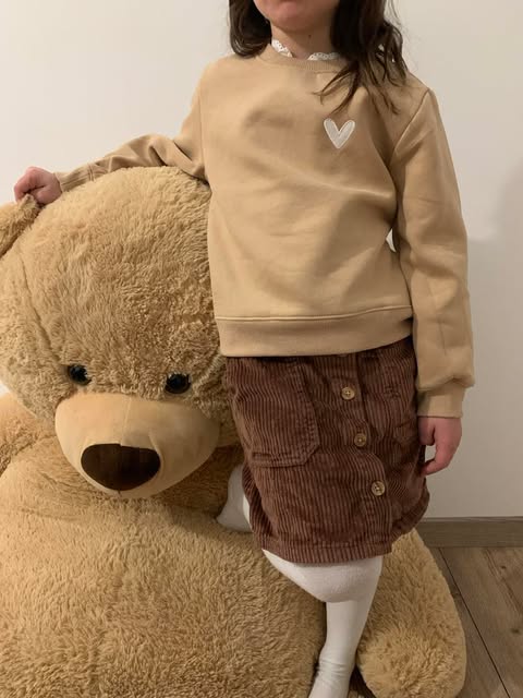 Sweat beige cœur