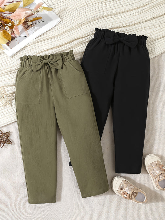 Lot pantalons nœud papillon
