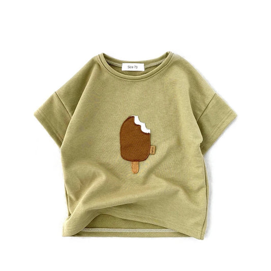Tee-shirt glace avec son short