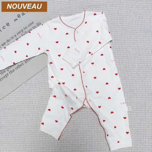 Barboteuse cœur Blanc / Nouveau-né