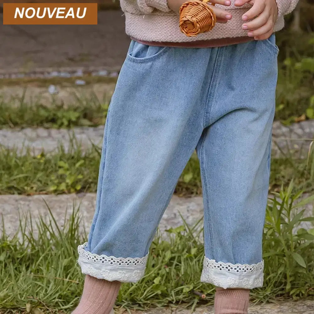 Pantalon large Bleu clair / 2 ans