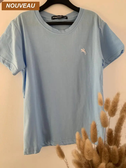 Tee-shirt à manches courtes Bleu ciel / 4 ans